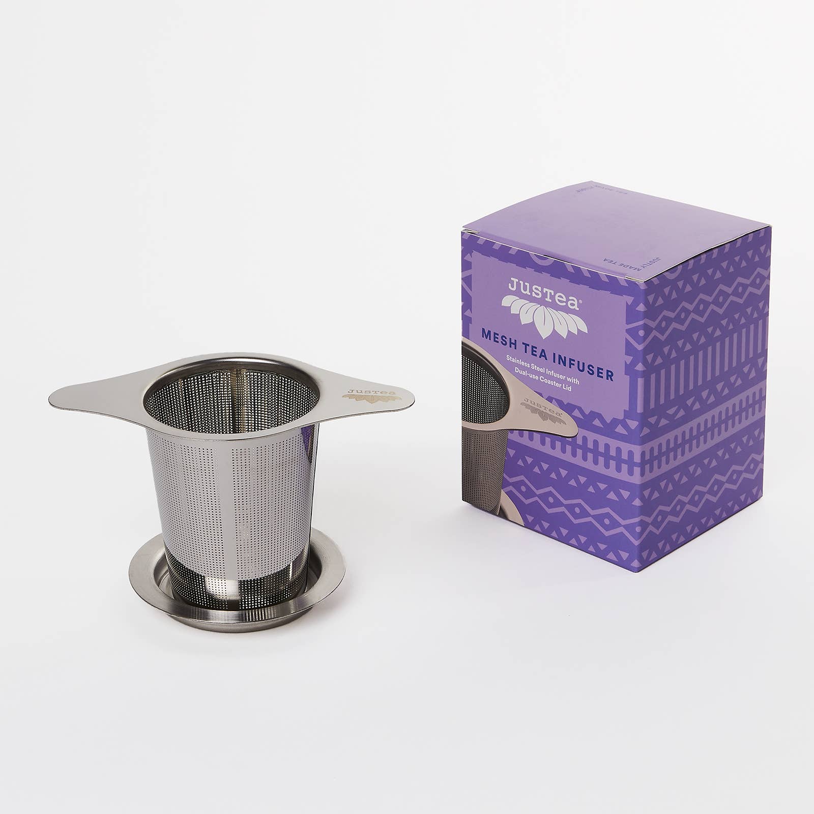 Tea Infuser with Dual-use Coaster Lid – Tea Steeper Strainer